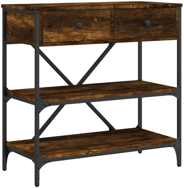 Konsolentisch, Beistelltisch, Konsole Räuchereiche 75x34,5x75 cm Holzwerkstoff