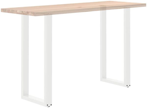 vidaXL Bartischbeine U-Form 2 Stk. Weiß 50x(100-101) cm Stahl 4013233 Bild 8