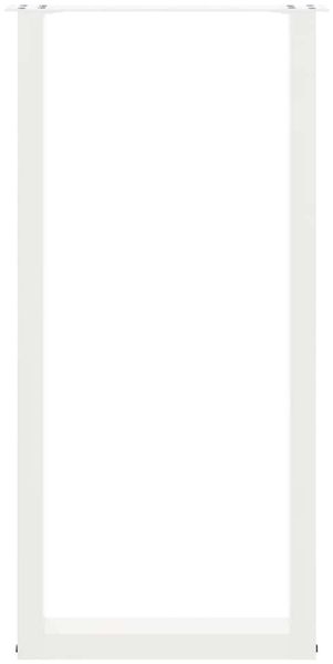 vidaXL Bartischbeine U-Form 2 Stk. Weiß 50x(100-101) cm Stahl 4013233 Bild 5