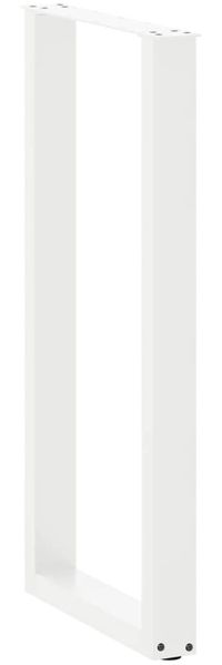 vidaXL Bartischbeine U-Form 2 Stk. Weiß 50x(100-101) cm Stahl 4013233 Bild 4