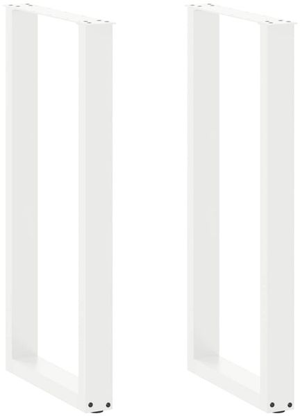 vidaXL Bartischbeine U-Form 2 Stk. Weiß 50x(100-101) cm Stahl 4013233