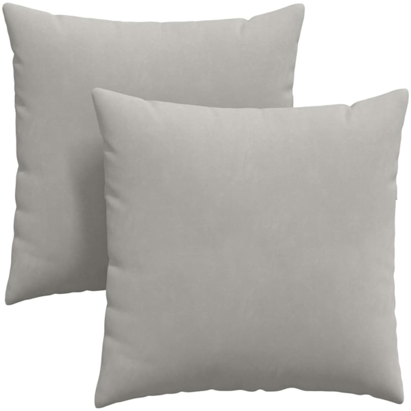 vidaXL Sofakissen 2 Stück Hellgrau 80 x 80 cm Stoff 42014070 Bild 1