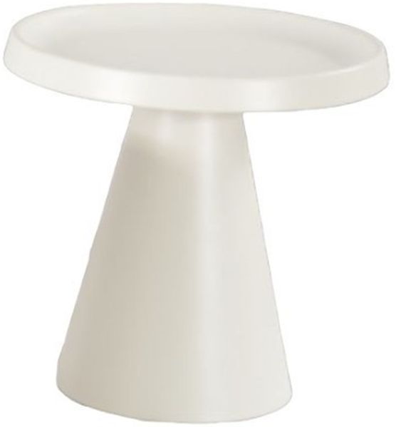 Beistelltisch >2301-Klein< "rund" in Weiß, Eisen pulverbeschichtet - 50x50cm (HxD) Bild 2