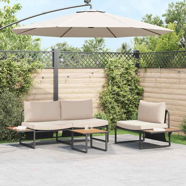 vidaXL Couchtisch Schwarz und Braun 55 x 55 x 35 cm 42007554