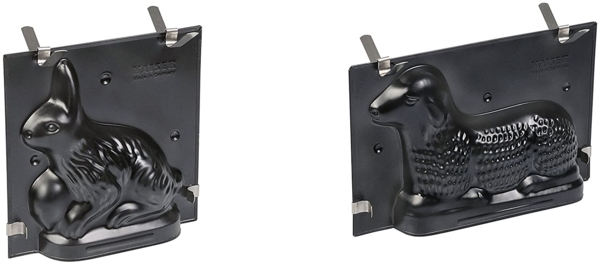 ORIGINAL KAISER 2-tlg. Backformen-Set Lamm und Hase für Ostern - 700 und 500 ml - 3D Kuchenform - ideal als Deko