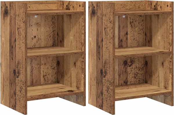 vidaXL Nachttische 2 pcs Altholz 40 x 30 x 60 cm Holzwerkstoff 8011008