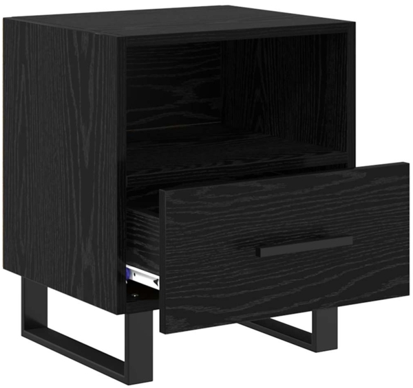 vidaXL Nachttisch Schwarz Eichen-Optik 40 x 35 x 47,5 cm Holzwerkstoff 882090 Bild 4