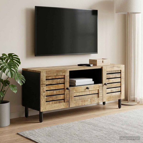 vidaXL Stauraumschränke Natur 105 x 33 x 46 cm Massivholz Mango 4018858