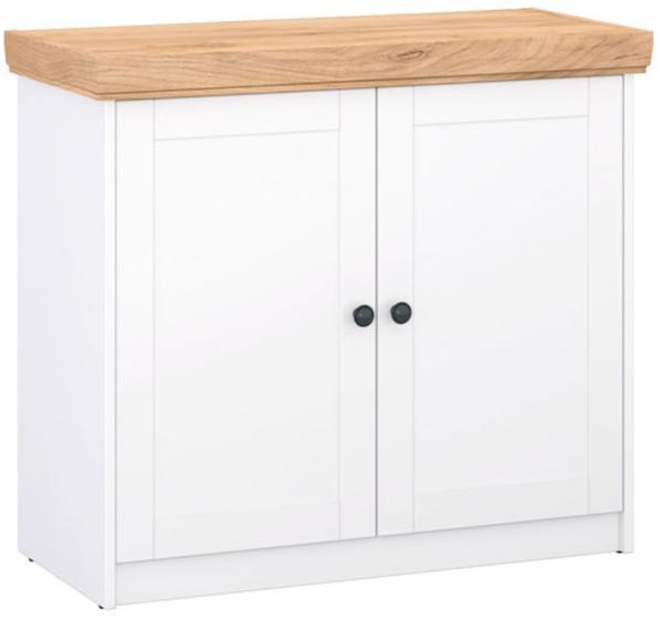 Kommode Sky Sideboard 92x41x82cm weiß Gold Craft Eiche