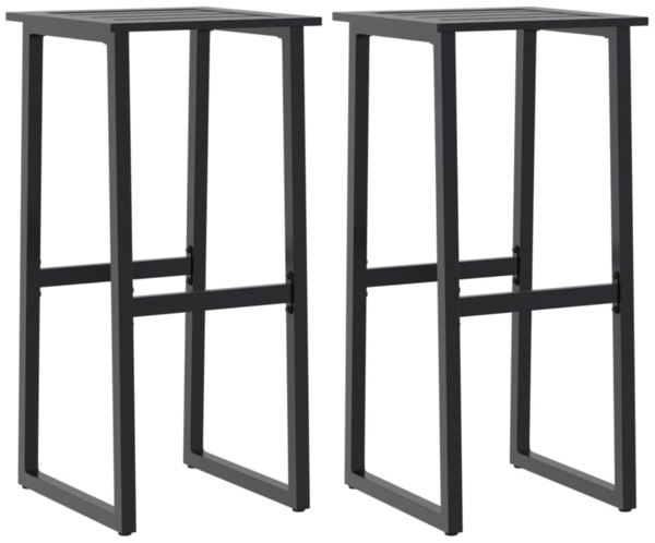 vidaXL Barhocker 2 Stk. Schwarz 38x38x80 cm Pulverbeschichteter Stahl 4009265