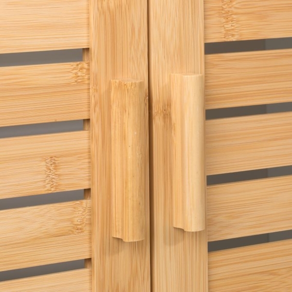 Waschbeckenunterschrank mit Bambus-Türen Bild 7