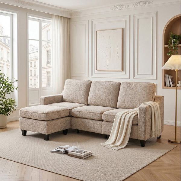Jiexi Wohnlandschaft Premium Modulsofa Set, Flexibel kombinierbare Couch