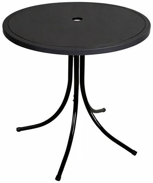 Runder Gartentisch Campingtisch Outdoortisch Kindertisch Ø50cm Schwarz