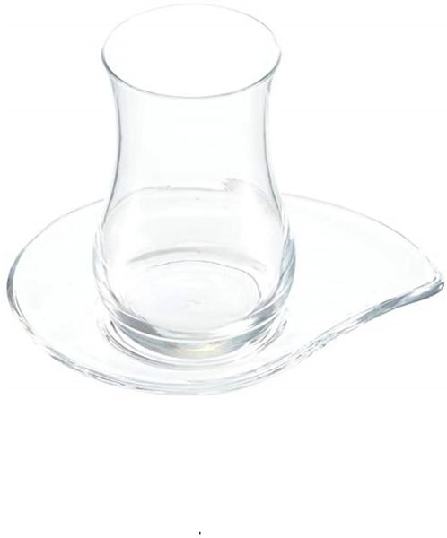 LAV Eva 12-teiliges Teegläser-Set mit Untertellern - 170 ml aus Borosilikatglas