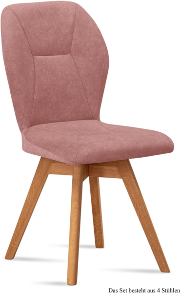 Esszimmerstuhl drehbar (4er-Set) Draga 51 x 92 x 60 Eiche geölt/Rosewood