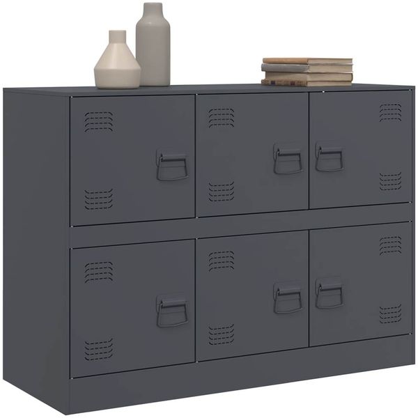 Sideboard, Kommode Anthrazit 99x39x73 cm Stahl Bild 4
