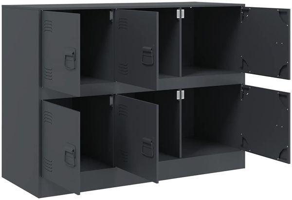 Sideboard, Kommode Anthrazit 99x39x73 cm Stahl Bild 7