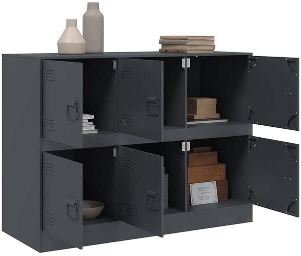 Sideboard, Kommode Anthrazit 99x39x73 cm Stahl Bild 5