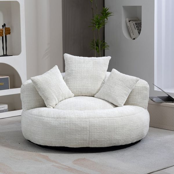 STILVORA Relaxsessel Indoor & Outdoor Sitzsack bean bag sofa mit hohen Rücken,Lazy Sofa (Lazy Sofa mit hohem Rücken und 3 Kissen – Ergonomischer Sitzsack für Erwachsene & Kinder, Chenille-Stoff, für Wohnzimmer, Büro & Schlafzimmer, Komfortabler Lounger...