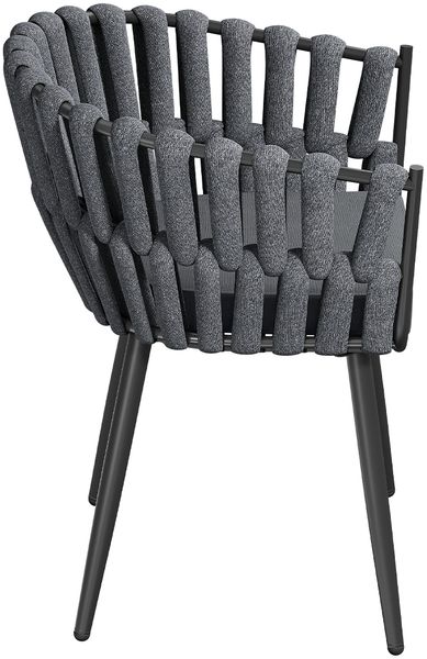 STEELSØN 'Tarian' Gartenstuhl im Rope Design, 6er-Set, dunkelgrau, Loungesessel bis 120 kg belastbar, inkl. Sitzkissen, wetterfest & höhenverstellbar Bild 13