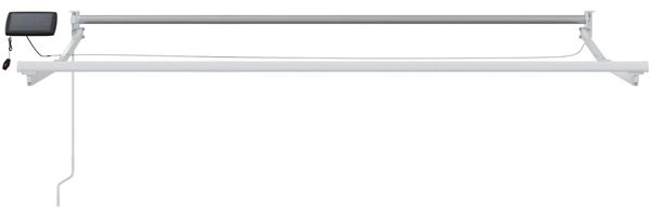 vidaXL Manuelle Gelenkarmmarkise mit LEDs Weiß 3,5 x 2,5 m 3419279 Bild 7