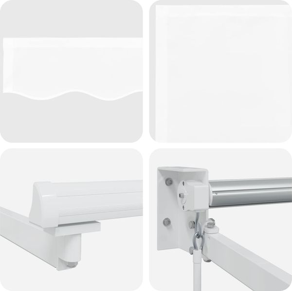 vidaXL Manuelle Gelenkarmmarkise mit LEDs Weiß 3,5 x 2,5 m 3419279 Bild 9