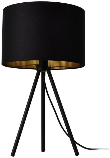 Tischleuchte Metz E14 Max. 40W mit Metallfüßen Schwarz lux. pro