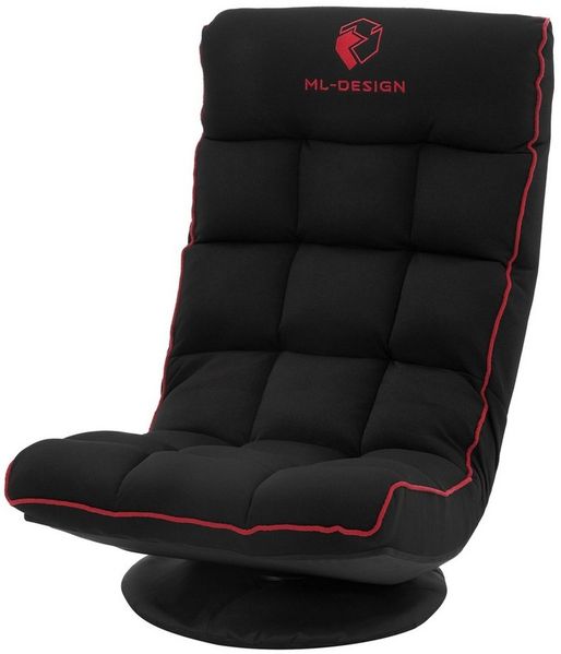 ML-DESIGN Sessel Gaming Bodenstuhl ergonomisch Gaming Sessel 360°drehbar Relaxsessel, Bodensessel Schwarz-Rot verstellbare Rückenlehne klappbar Sessel
