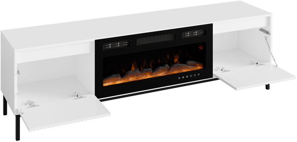 TV-Lowboard Ozmi 2K EF mit Kamin mit 2 Kleppen (Farbe: Schwarz) Bild 6