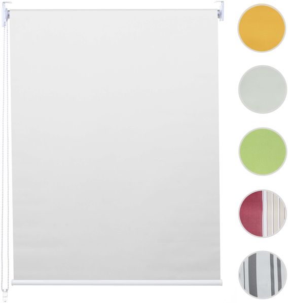 Rollo HWC-D52, Fensterrollo Seitenzugrollo Jalousie, 80x230 cm Sonnenschutz Verdunkelung blickdicht ~ weiß Bild 6
