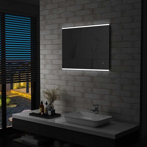LED-Badspiegel, Wandspiegel, Badezimmerspiegel mit Berührungssensor 80x60 cm