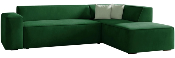 Ecksofa Lordin, Seite: Rechts, Farbe: Uttario Velvet 2951 + Uttario Velvet 2954