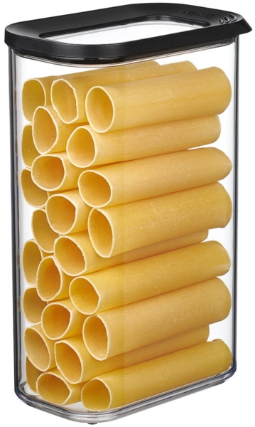 Mepal | Vorratsdosen Spar-Set Modula 2000 ml | Schwarz | perfekte Frische für trockene Lebensmittel | transparente Deckel | BPA frei | ideal für jede Küche Bild 2