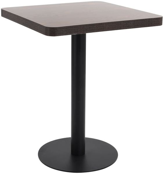 Bistrotisch, Bartisch, Stehtisch Dunkelbraun 60x60 cm MDF