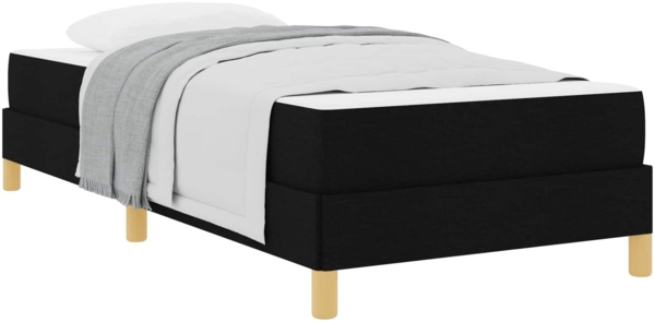 vidaXL Boxspringbett mit Matratze Schwarz 80 x 200 cm Stoff 3398523