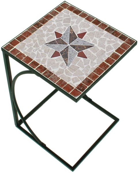 Gartentisch TARIK - Stahl, Schwarz, 35x35x53cm | Garten Beistelltisch Wetterfest Outdoor Tisch Bild 2