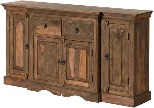 Sideboard Sheesham 160x40x85 grau geölt LEEDS #02