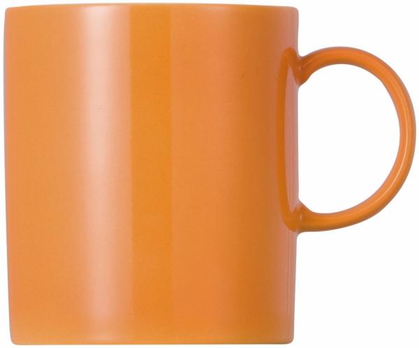 Thomas Sunny Day Becher mit Henkel, Kaffeetasse, Porzellan, Orange, Spülmaschinenfest, 300 ml, 15505