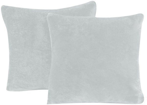 One Home Kissenbezüge Winter Cashmere Touch Unifarben, (2 Stück), flauschig kuschelig warmes Teddy Plüsch