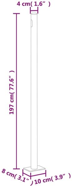 vidaXL Seitenmarkise Ausziehbar 200x600 cm Braun 317975 Bild 10