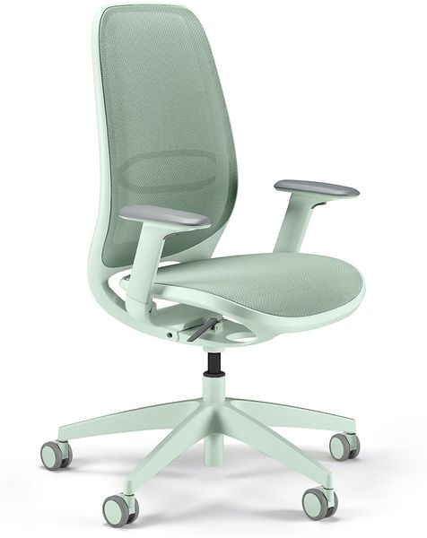 Sedus se:air Ergonomischer Drehstuhl, Bürostuhl, Kunststoff mit Rezyklat-Anteil, 100% Recyclingfähig, Green, 42-55cm, bis 130kg Belastbar