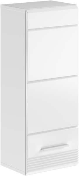 Hängeschrank Linus - Weiß / Weiß Hochglanz