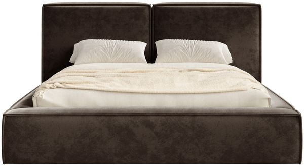 Selsey 'Tilves' Polsterbett 140x200 mit Bettkasten, Lattenrost, Velours, braun Bild 6