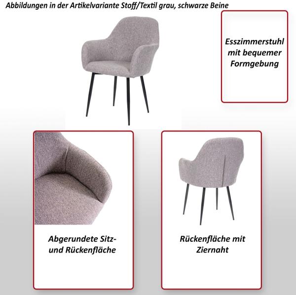 6er-Set Esszimmerstuhl HWC-F18, Stuhl Küchenstuhl, Retro Design ~ Samt altrosa, goldene Beine Bild 2