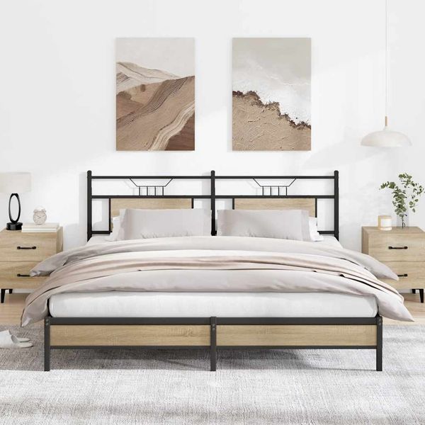 vidaXL Bettgestell ohne Matratze Sonoma-Eiche 160x200 cm Holzwerkstoff 4106947
