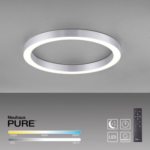 Paul Neuhaus 6309-95 PURE-LINES LED Deckenleuchte aluminium CCT 50cm