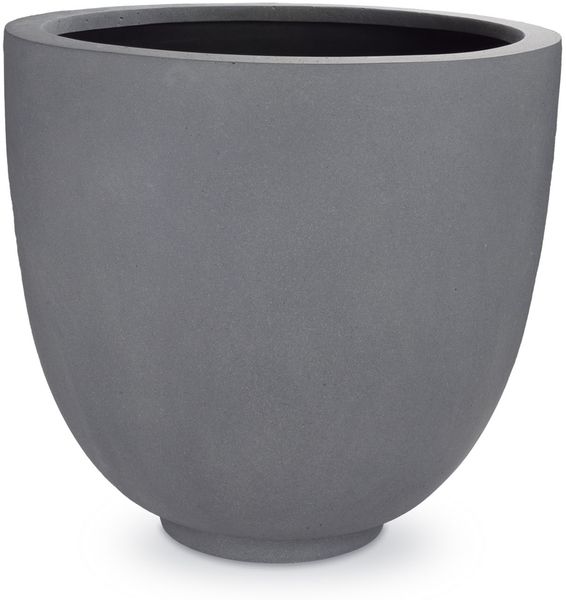 Polystone Ego Giant Pflanzgefäß mit Stein-Optik Ø 80 cm, Höhe 70 cm grau