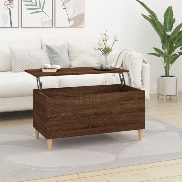 vidaXL Couchtisch Braun Eichen-Optik 90x44,5x45 cm Holzwerkstoff 819587