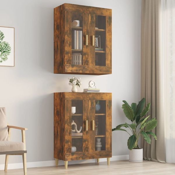 Hängeschrank, Badschrank, Küchenschrank Räuchereiche 69,5x34x90 cm