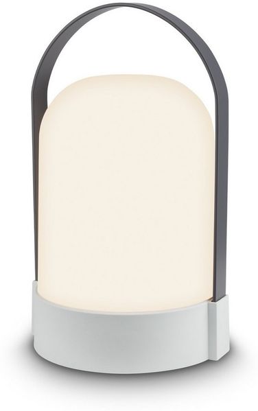 BRILONER - LED Tischlampe kabellos IP44 mit Touch, dimmbar in Stufen, warmweißes Licht, Akku Tischleuchte, Nachttischlampe, LED Lampe, Camping, Outdoor, 14,5 x 13,5 x 24 cm, Grau-Anthrazit Bild 5